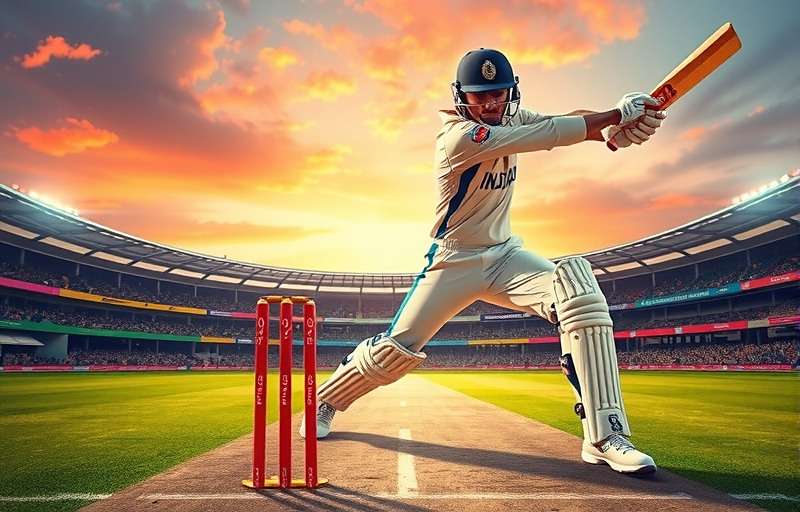 Cricketer's Calendar Game Cover Cricketer's Calendar game cover featuring Indian cricket stadium with players in action during a match