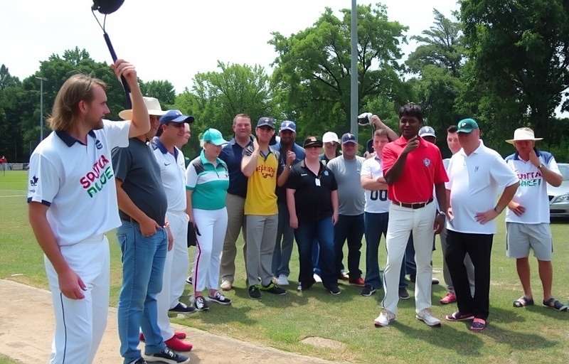 Cricketer's Calendar Community Cricket Match Cricketer's Calendar community event showing players gathered for a real-world cricket match organized by the game's community